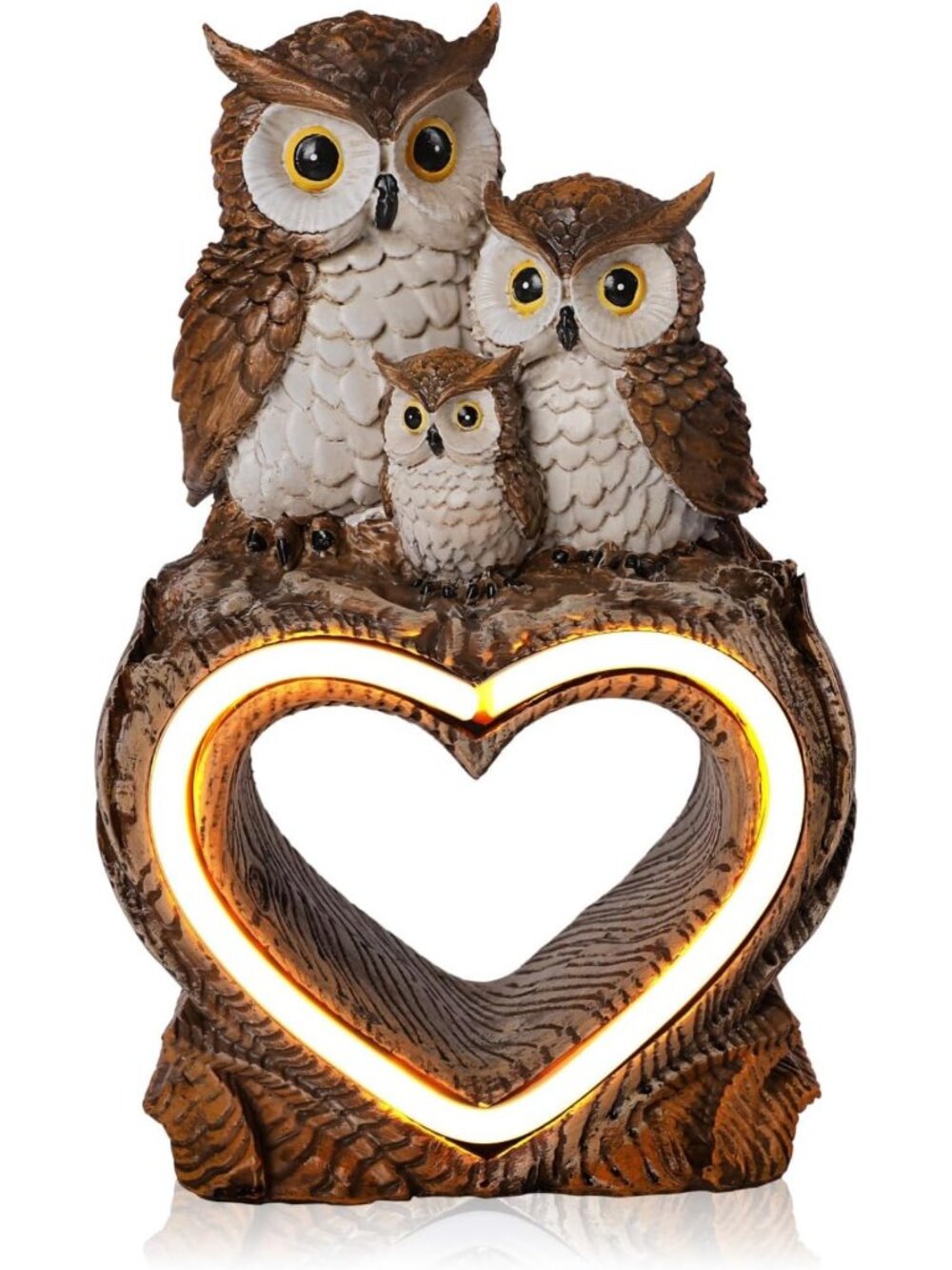 Charming 7" Solar Owl Garden Statue | Outdoor Decor | Resin Solar Light